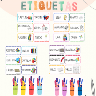 Etiquetas material aula