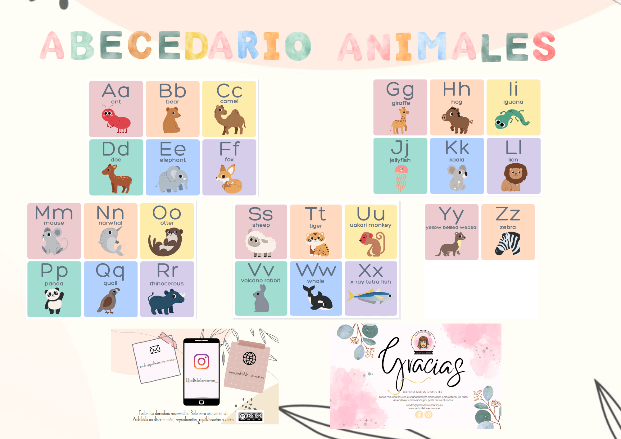 Abecedario animales - Imagen 2