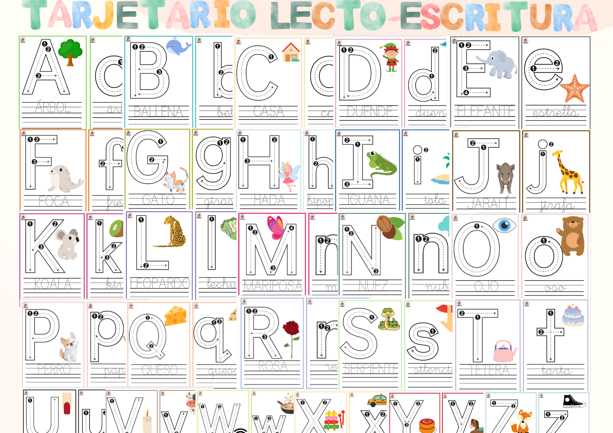 Tarjetario Lectoescritura