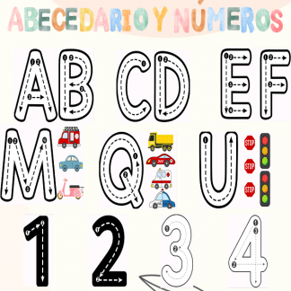 Abecedario y números carretera