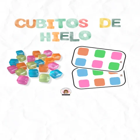Plantillas cubitos de hielo de colores