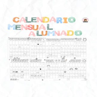 Calendario mensual para el alumnado