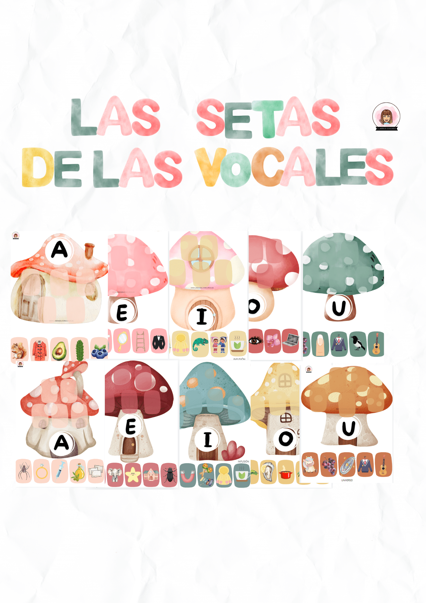 Las setas de las vocales