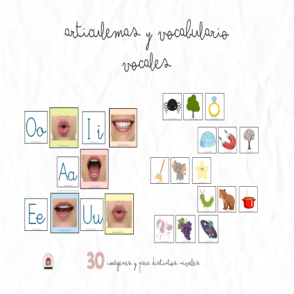 Articulemas y vocabulario de las vocales.